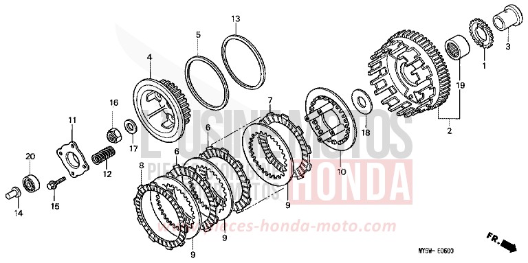 KUPPLUNG von CB1300 Super Bold'or ABS PEARL CITRON YELLOW (Y140I) von 1998